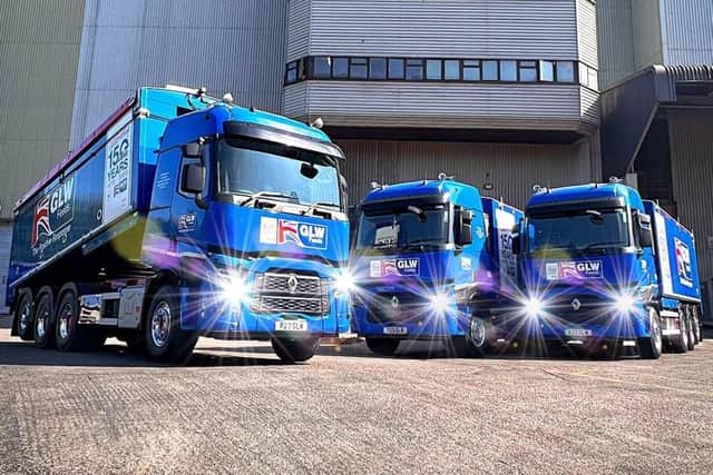 GLW Feeds' three new trucks. Picture: RH Commercial Vehicles