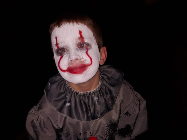 Kaiden, aged eight, shared his best creepy crown costume.