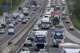 The M1 is partially closed in Nottinghamshire. Picture for illustrative purposes only.
