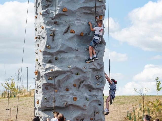 There were lots of activities including a climbing wall