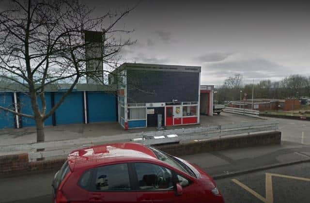 Eastwood Fire Station on Nottingham Road.
