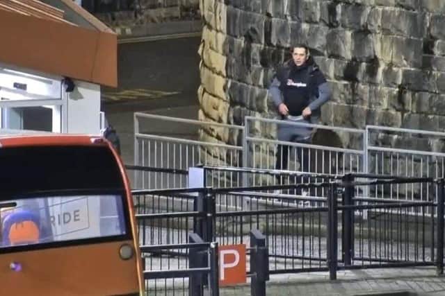 CCTV appeal after Mansfield bus station assault. Image shared by Nottinghamshire Police.