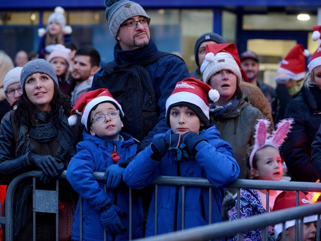Youngsters at Mansfield Christmas lights switch-on 2019