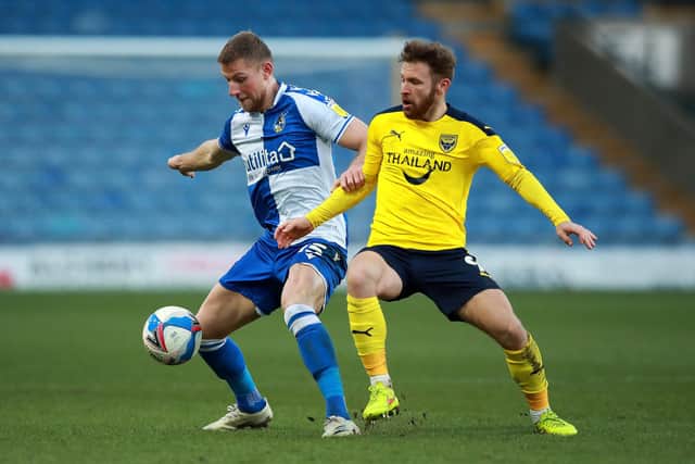 New signing Alfie Kilgour in action for Bristol Rovers.