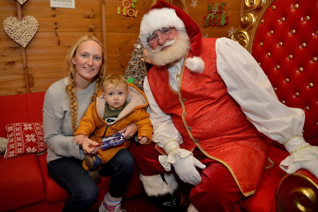 Pictured meeting Santa is Wessel Smalberger, one