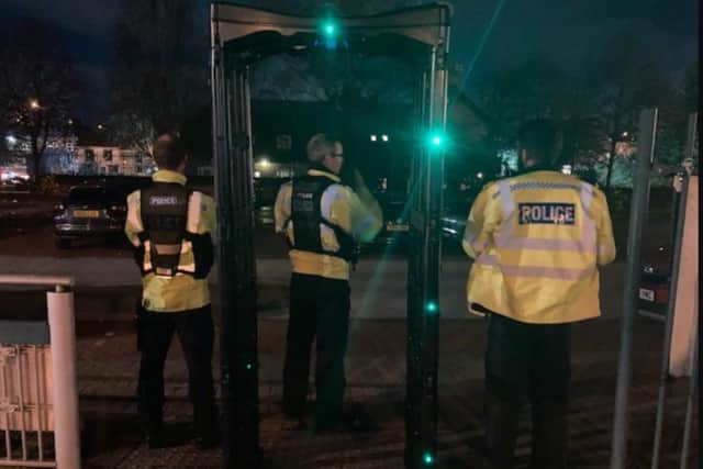 Knife arches will be one of the initiatives used by Nottinghamshire Police during Operation Sceptre week. Photo: Nottinghamshire Police