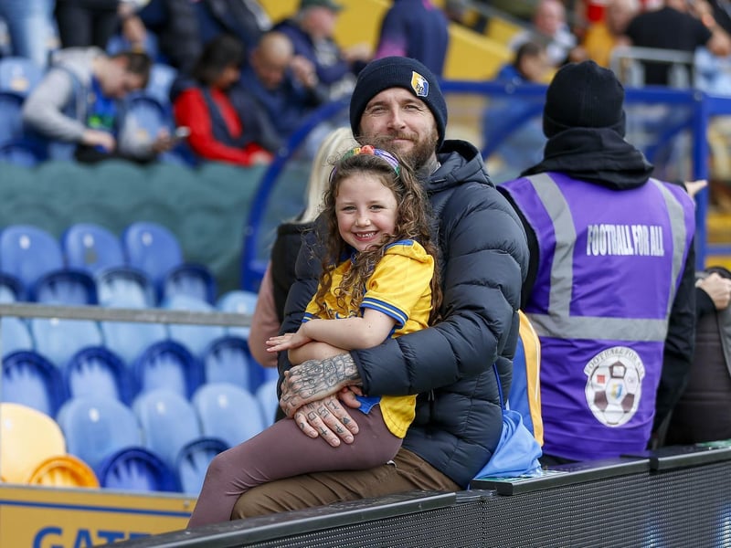Mansfield Town fans at the draw with AFC Wimbledon.