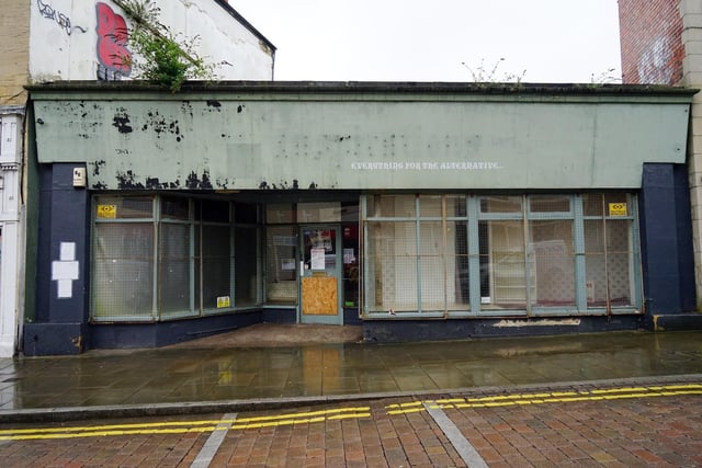 An empty shop on Church Street which was previously a charity shop, next to Mansfield Soup Kitchen.