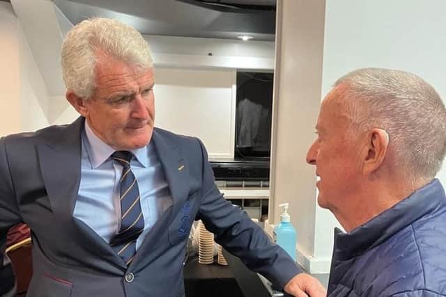 Tony chats with Bradford manager, ex-Manchester United and Wales star Mark Hughes