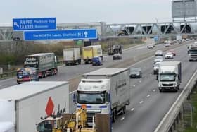 Traffic is closed in both directions on M1 between Junctions J27 and J28 following a serious crash.
