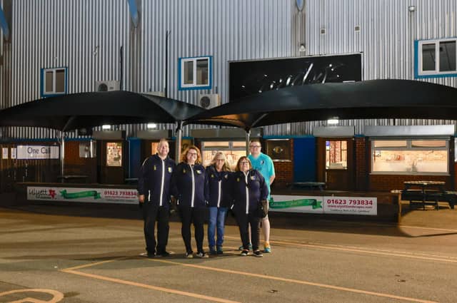The new SSA-funded canopy at One Call Stadium.
