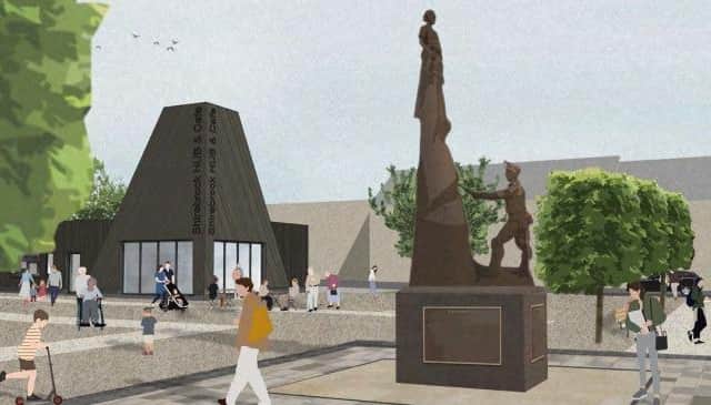 Artist's impression of the proposed Shirebrook Hub & Cafe.