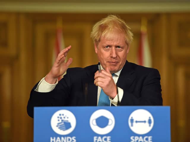 Prime Minister Boris Johnson during a media briefing in Downing Street, London, on coronavirus (COVID-19).
