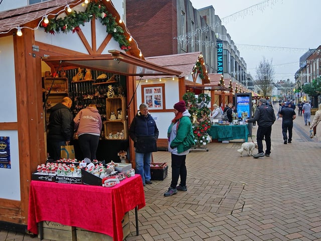 Mansfield Christmas market in 2022.