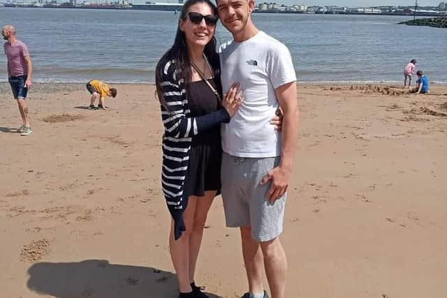 Lauren with her partner Craig.