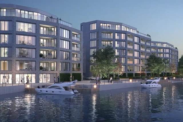 An artist's impression of the new The Yacht Club development, overlooking the River Trent in Nottingham.