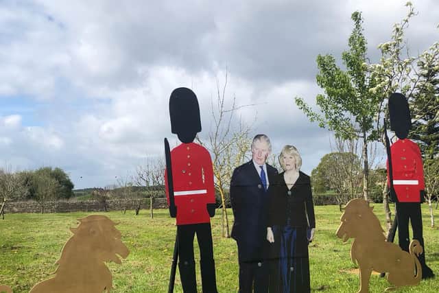 Volunteers, known as Warsop Poppy Gang, are behind the Royal display on Warsop Carrs.