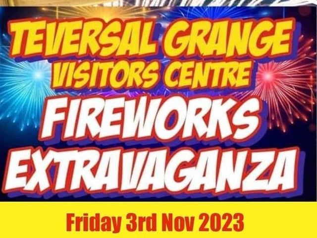 Teversal Visitors Centre and Cafe will host an explosive night of fun for all the family. On Friday, November 3, there will be a fireworks display and funfair on the site. Gates open at 5pm with fireworks set to start at 8pm. Tickets are £5 per adult and £3 a child.