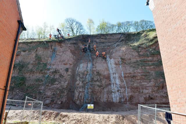 Work has previously been done to stabilise the cliff face at the former Berry Hill Quarry in Mansfield following previous landslips, which now requires more money.