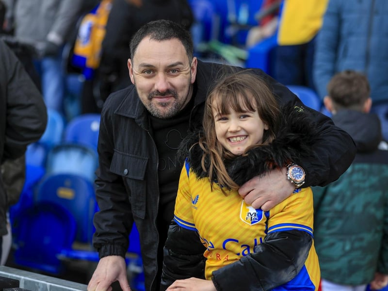 Mansfield Town fans ahead of kick-off at the weekend.