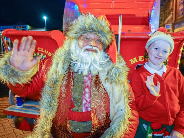Harriet Brocklehurst meets Santa in Sutton.