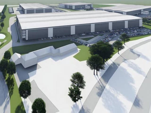 An artist's impression of how the proposed new warehouse development will look. Photo: Submitted