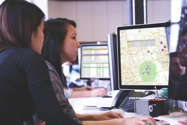 Analysts using the new Chorus technology to track criminals' movements.