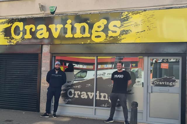 Craig Gibson and Simon King outside their new venture, Cravings, on Outram Street in Sutton.