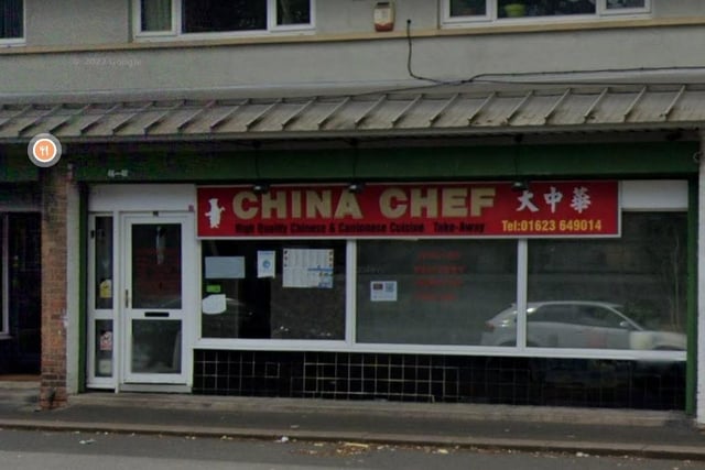 China Chef on Harrop White Road, Mansfield, was given a five-out-of-five rating after an assessment on September 20.