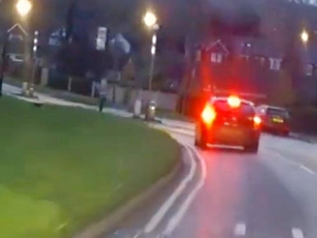 Police ordered Brandt to stop after finding he was driving with no tax, insurance, a licence or valid MOT.