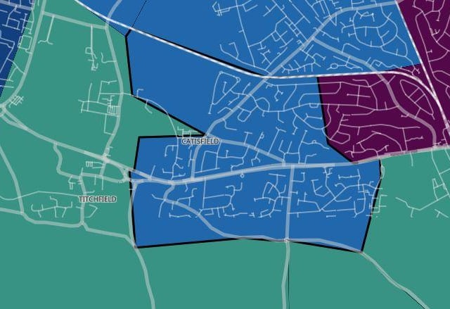 Cases rose by 25 per cent in Fareham West in the seven days to November 13 - up 2 to 10.