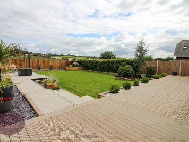 Here is a close-up of the wooden decked area that forms part of the back garden.
