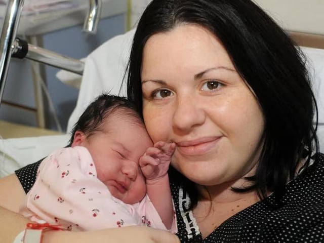 Natalie Wadley from Mansfield welcomed her little bundle of joy on New Years Day 2011 - baby Isabella Wadley.