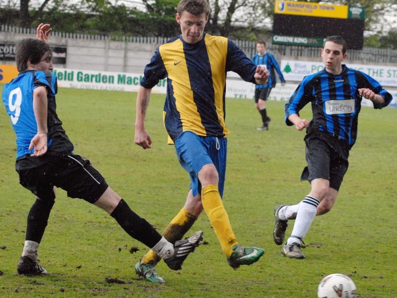 Sherwood united V Welbeck Welfare (blue and Yellow) in 2010.