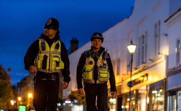 Patrols in Mansfield. Image: Nottinghamshire Police.