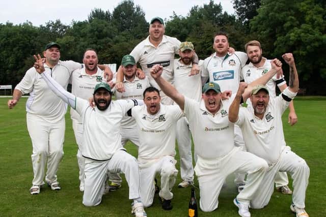 Joy for Clipstone after victory confirms the Bassetlaw Cricket League Championship title. Pics by Andy Sumner.