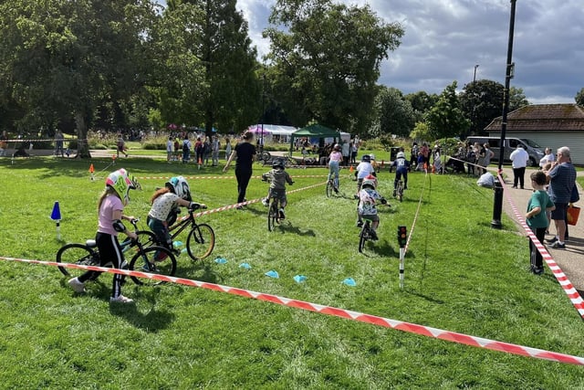 Cycling sessions were available for young visitors to take part in. (Photo by: Mansfield Council)