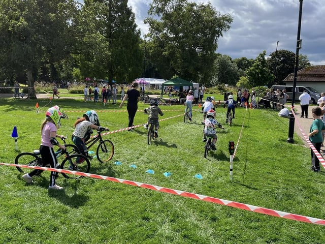 Cycling sessions were available for young visitors to take part in. (Photo by: Mansfield Council)