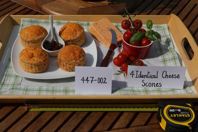 Cheese scones by Ian Hetherington were among the virtual treats served up.