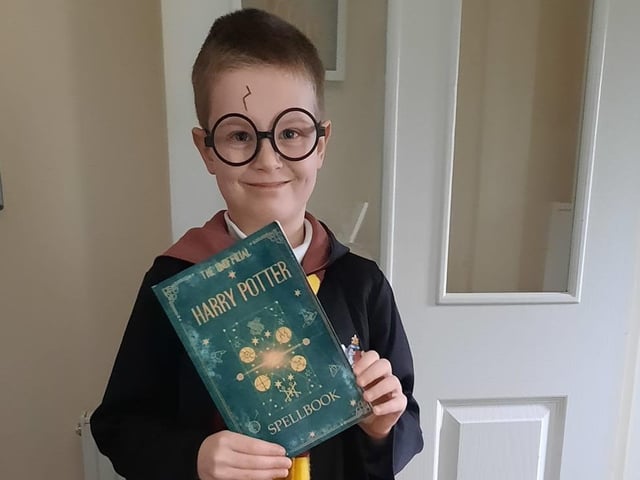 Logan, age 8, dressed as Harry Potter.