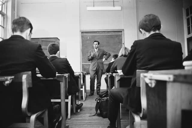 A history lesson at a British secondary school in 1964.