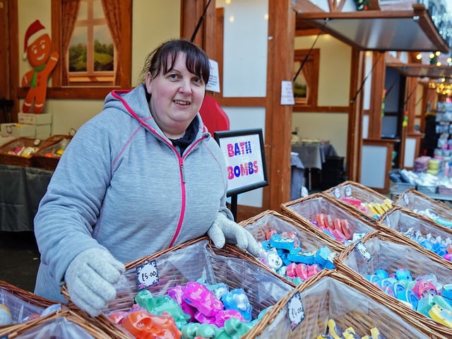 Mansfield Christmas market in 2022. Katy Bacon - The Little Lotion Company.
