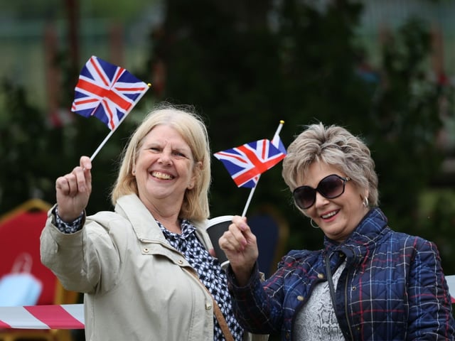 VE 80 peace party celebration and the Battle of Britain memorial flight flypast held on Sutton Lawn, organised by the Sutton in Ashfield Academy Transformation Trust Further Education College.