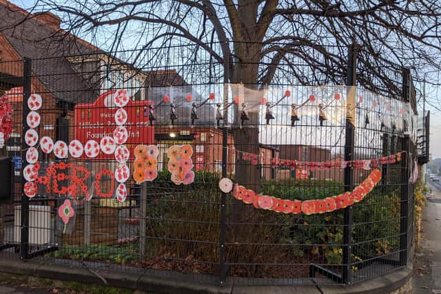 Hillocks Primary School remember their war heroes with poppy display Picture: Melanie Darrington