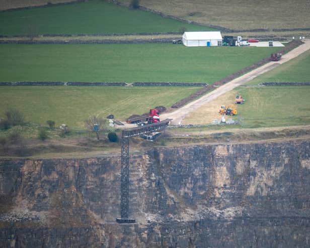 Villager Jim's picture of the dramatic goings-on at Darlton Quarry.