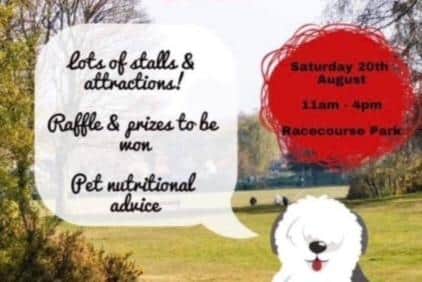 The dog show is happening on Saturday, August 20, 11am-4pm at Racecourse Park, Mansfield.