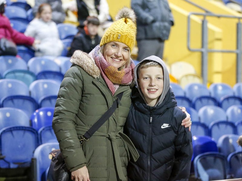 Mansfield Town fans ahead of the draw with Tranmere Rovers on 28th November.