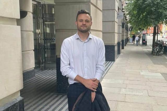 Coun Ben Bradley outside the Department for Transport.