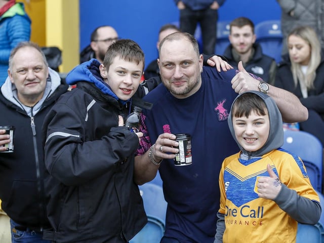 Mansfield Town fans before the 4-1 win over Doncaster Rovers.