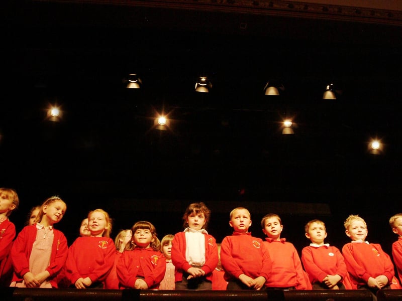 All Saints infant school Huthwaite take to the stage at the Mansfield Music and Drama festival in 2006 at the Verse speaking and drama exams